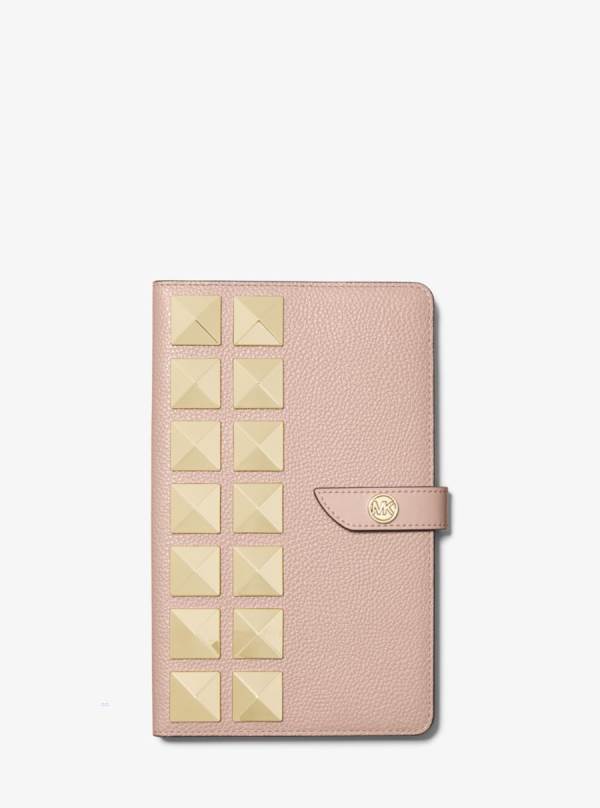 Damske Zápisník Michael Kors Medium Studded Pebbled Leather Ruzove - Doplnky Michael Kors Levně | REDVY-7564